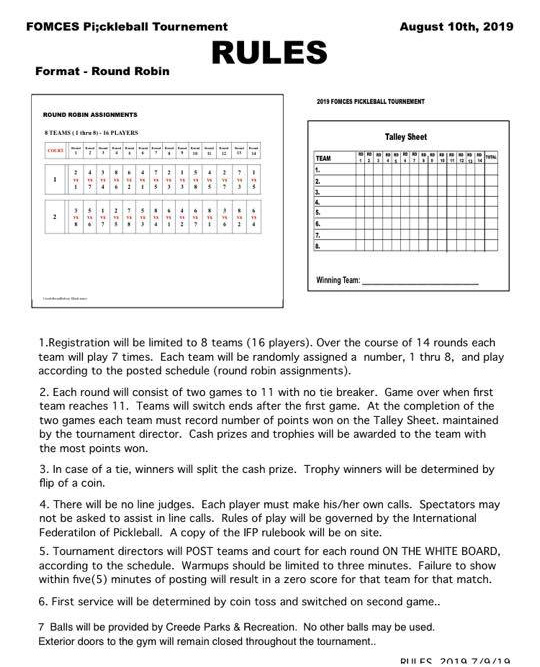 pickleball 2019 rules